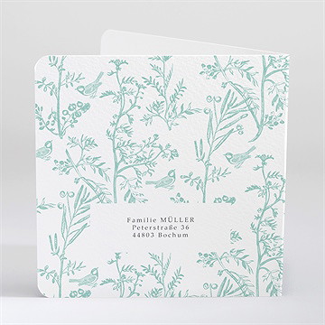 Einladung Taufe vintage vogel - vue 4