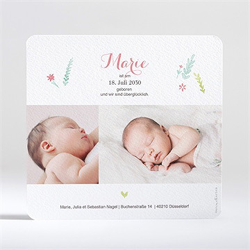 Geburtskarte rehkitz - Sicht 2