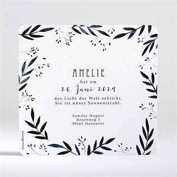 Geburtskarte moderne natur - Vue 2