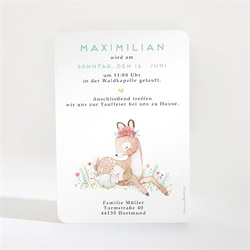 Einladung Taufe mein rehkitz - Vue 2