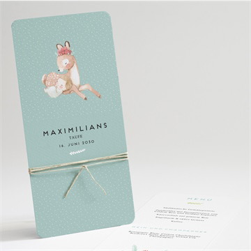 Menükarte Taufe Mein rehkitz