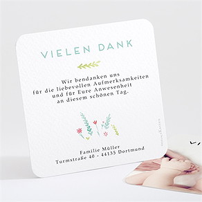 Dankeskarte Taufe mein rehkitz