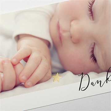 Dankeskarte Geburt Herzlich Willkommen - Sicht 3