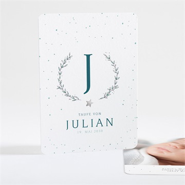 Einladung Taufe blätterranke