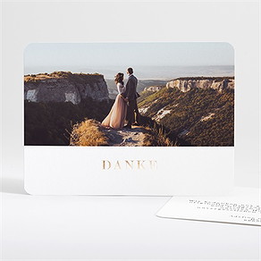 Dankeskarte Hochzeit schlichtheit - gold