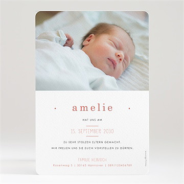 Geburtskarte Koralle - Vue 2