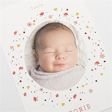 Einladung Taufe blühendes glück - Sicht 3