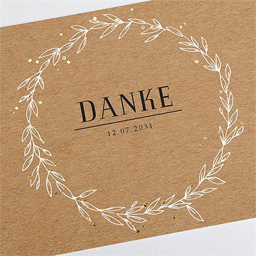 Dankeskarte Hochzeit Romanze - vue 3