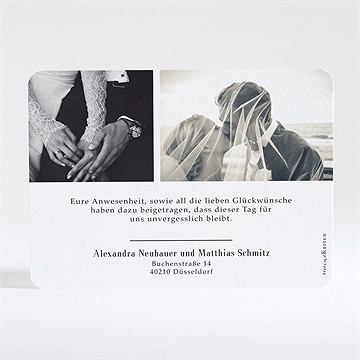 Dankeskarte Hochzeit Romanze - Vue 2