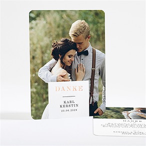 Dankeskarte Hochzeit kupferschimmer - kupfer