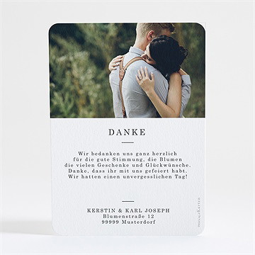 Dankeskarte Hochzeit Kupferschimmer - Kupfer - Vue 4