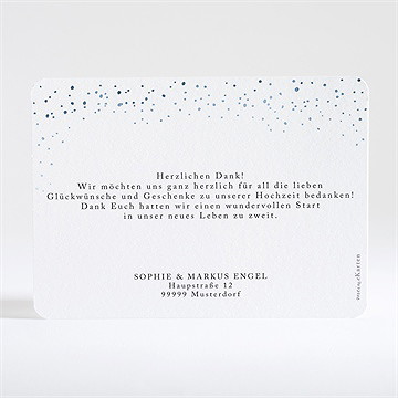 Dankeskarte Hochzeit Goldkonfetti - Gold - Vue 4