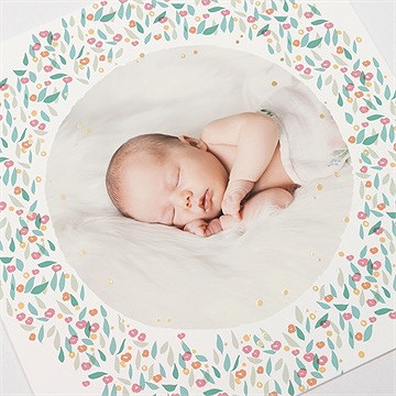 Geburtskarte blütenpracht - Detailansicht