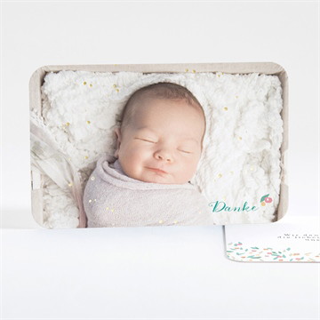 Dankeskarte Geburt blütenpracht