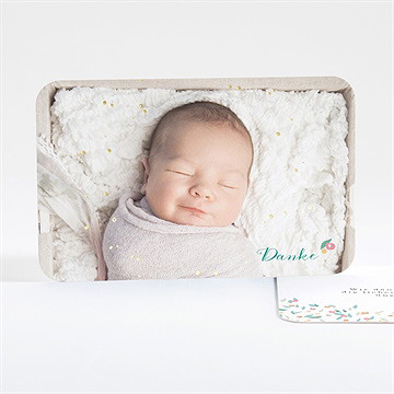 Dankeskarte Geburt Blütenpracht