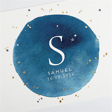 Geburtskarte Glitzernde Freude - Sicht 3