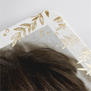 Geburtskarte Goldene Blätter - vue 2