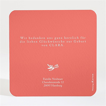 Dankeskarte Geburt Goldene Blätter - Vue 2