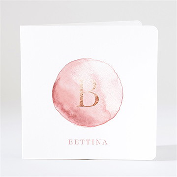 Geburtskarte kupfer und aquarell