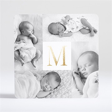 Geburtskarte Initial Im Patchwork