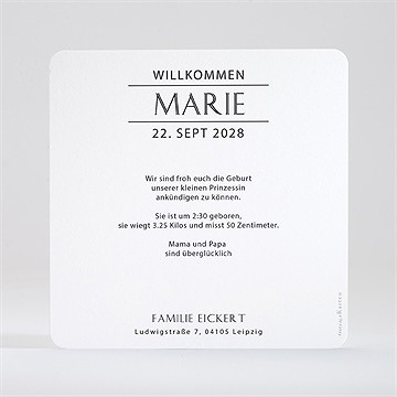 Geburtskarte Initial Im Patchwork - Vue 3