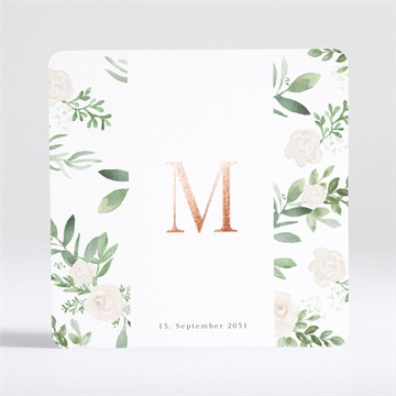 Geburtskarte rosenverzierung