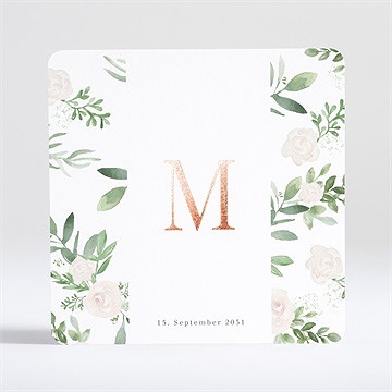 Geburtskarte Rosenverzierung