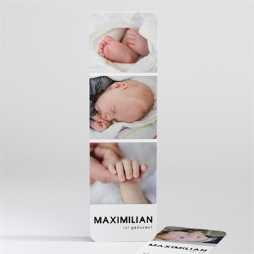 Geburtskarte Fotoautomat design