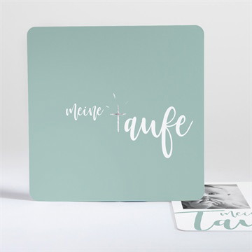 Einladung Taufe silbernes kreuz