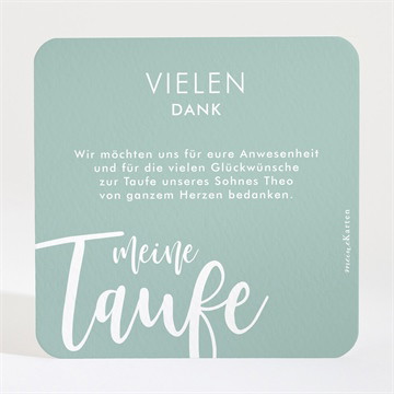 Dankeskarte Taufe silbernes kreuz