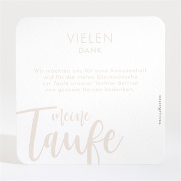 Dankeskarte Taufe Kupfer schrift - kupfer fisch