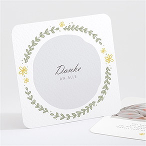 Dankeskarte Geburt bärchen girlande