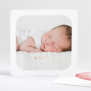 Dankeskarte Geburt Kupfer Und Aquarell