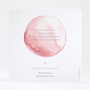 Dankeskarte Geburt Kupfer Und Aquarell - Vue 3