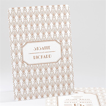 Hochzeitseinladung Art-Déco