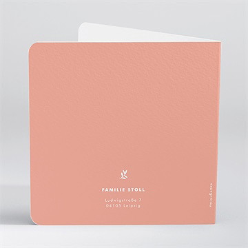 Geburtskarte Blumenkranz Prägung - Vue 4