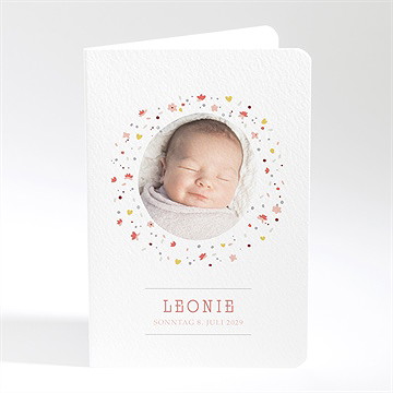 Menükarte Taufe blühendes glück