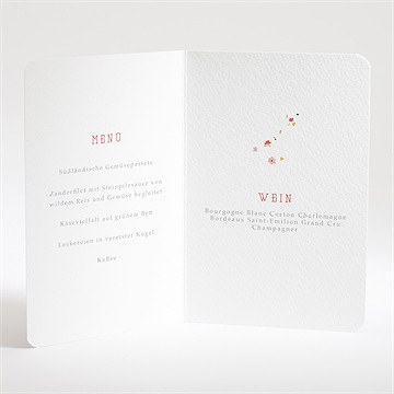 Menükarte Taufe blühendes glück - Intérieur du menu
