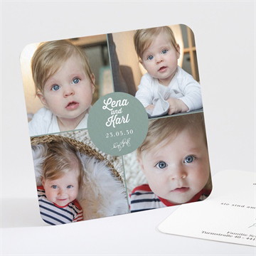 Geburtskarte fröhliches mosaik