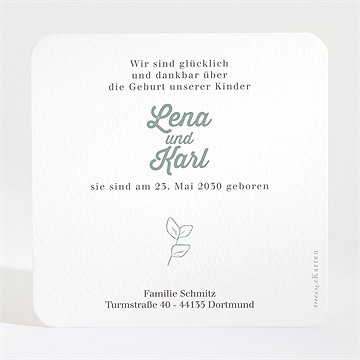 Geburtskarte Fröhliches Mosaik - Vue 2