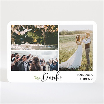 Dankeskarte Hochzeit blätterschmuck - magnet