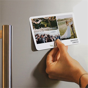 Dankeskarte Hochzeit blätterschmuck - magnet - Vue 2