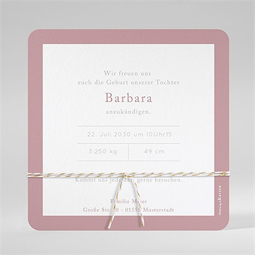 Geburtskarte glückssamen - vue 3