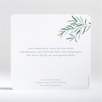 Dankeskarte Hochzeit liebessamen - Vue 2