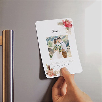 Dankeskarte Hochzeit Behutsamkeit - Magnet - Vue 2