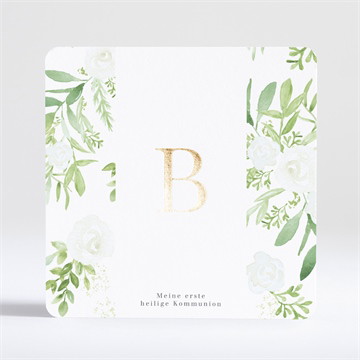 Einladung Kommunion ornamente - gold