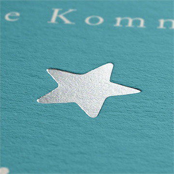 Einladung Kommunion silberner stern - Vue 2