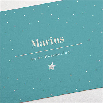 Einladung Kommunion silberner stern - vue 3