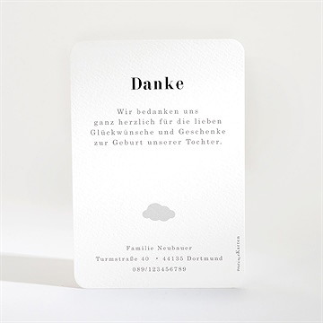 Dankeskarte Geburt spiegel - Vue 2