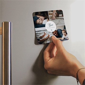 Dankeskarte Geburt foto-collage  - magnet - Vue 2